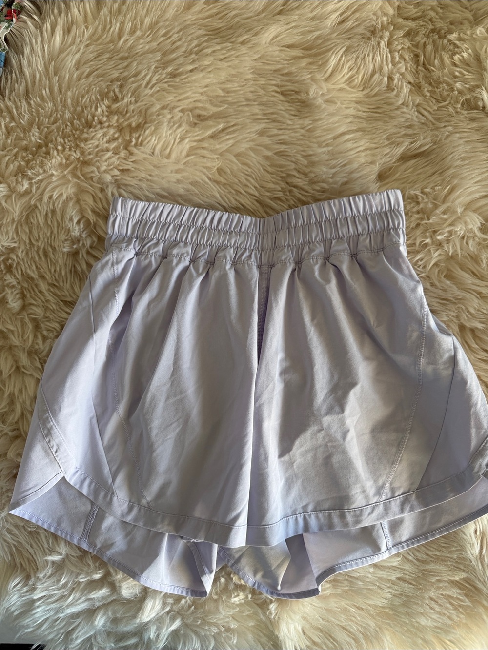 EUC Lululemon Track That 5” running Shorts light purple